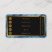 Carte De Visite Collection de marbre bleu azur moderne (Dos)