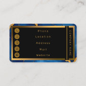 Carte De Visite Collection de marbre Royal Blue Gold (Dos)