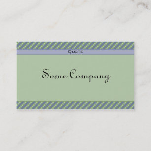 Carte De Visite Collection De Points Et De Rayures De Charme (Bleu