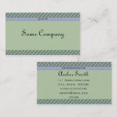 Carte De Visite Collection De Points Et De Rayures De Charme (Bleu (Devant / Derrière)