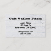 Carte De Visite Collection de poivrons Bell frais (Dos)