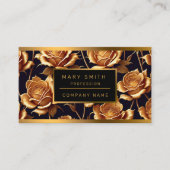 Carte De Visite Collection de Roses de luxe branché Boho Gold (Devant)