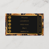 Carte De Visite Collection de Roses de luxe branché Boho Gold (Dos)