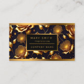 Carte De Visite Collection de Roses de luxe moderne Big Gold (Devant)