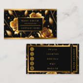 Carte De Visite Collection de Roses d'or Boho de luxe moderne (Devant / Derrière)