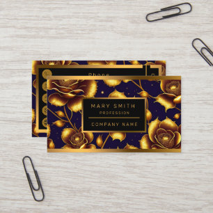 Carte De Visite Collection de Roses d'or Boho moderne