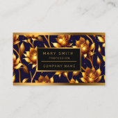 Carte De Visite Collection de Roses d'or de luxe moderne (Devant)