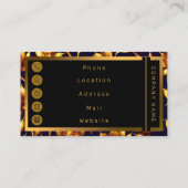 Carte De Visite Collection de Roses d'or de luxe moderne (Dos)