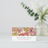 Carte De Visite Collection de sucreries, fournitures de confiserie (Debout devant)