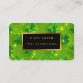 Carte De Visite Collection de trèfle moderne et verte St Patrick's (Devant)