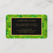 Carte De Visite Collection de trèfle moderne et verte St Patrick's (Dos)