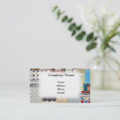 Carte De Visite Collection démodée de bouton (Debout devant)