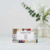 Carte De Visite Collection démodée de bouton (Debout devant)