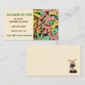 Carte De Visite Collection d'os de lait de chien (Devant / Derrière)