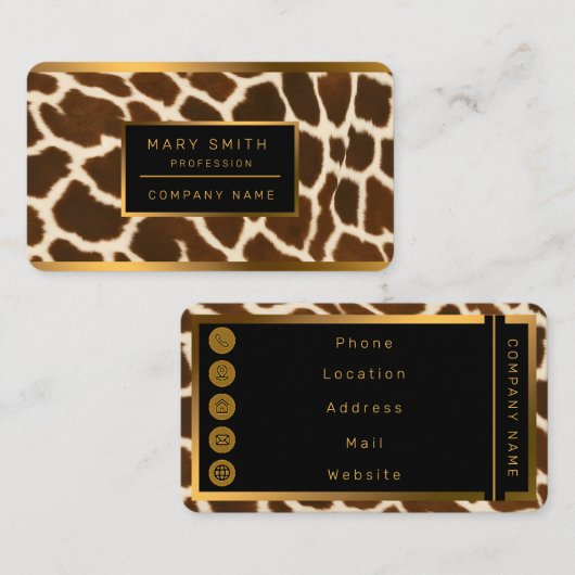 Carte De Visite Collection en cuir tendance et élégante Vache Faux (Devant / Derrière)