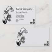 Carte De Visite Collection Fleurs (Devant / Derrière)