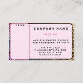 Carte De Visite Collection Holographique Opal Parties scintillant  (Dos)