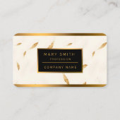 Carte De Visite Collection Luxe Moderne Boho Feathers (Devant)