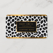Carte De Visite Collection Luxe White Leopard Elégante (Devant)