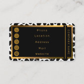 Carte De Visite Collection Luxe White Leopard Elégante (Dos)