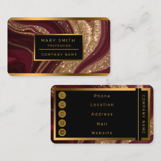 Carte De Visite Collection Luxueuse Bourguignonne Or Tendance