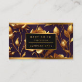 Carte De Visite Collection moderne de luxe Big Gold Rose (Devant)