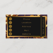 Carte De Visite Collection moderne de luxe Big Gold Rose (Dos)