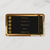 Carte De Visite Collection moderne Vache Faux Cuir Élégante (Dos)