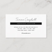 Carte De Visite Collection photo de luxe moderne Beauty Profession (Dos)