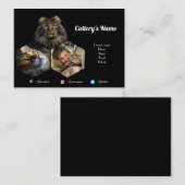 Carte De Visite Collection photo noire personnalisée (Devant / Derrière)