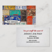 Carte De Visite Collection Plate-forme de licence Retro (Devant / Derrière)