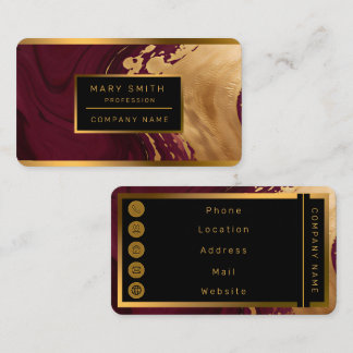 Carte De Visite Collection Populaire Luxe Or Bourgogne