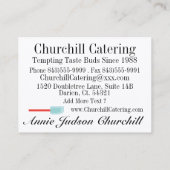 Carte De Visite Collection Signature Traiteur / Boulangerie (Dos)