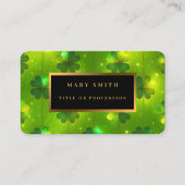 Carte De Visite Collection verdoyante St Patrick's Day Clover (Devant)