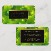 Carte De Visite Collection verdoyante St Patrick's Day Clover (Devant / Derrière)