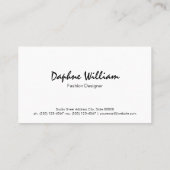 Carte De Visite Collections de concepteurs | Texture blanche (Dos)