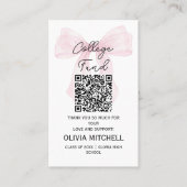 Carte De Visite College fund graduation enclosure card (Devant)