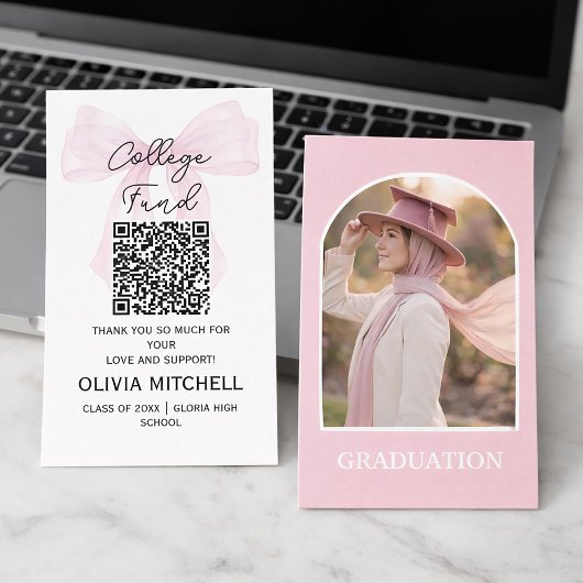 Carte De Visite College fund graduation enclosure card