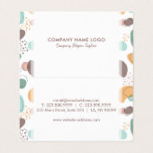 Carte De Visite Coller les couleurs Motif de formes organiques (Intérieur déplié)