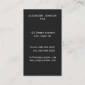 Carte De Visite Collie Chien noir et blanc (Dos)