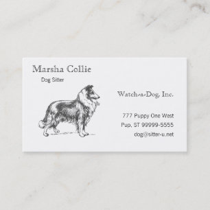 Carte De Visite Collie Dog