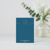 Carte De Visite Collier Afficher Ajouter Votre Logo Bleu (Debout devant)