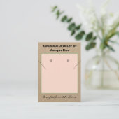Carte De Visite Collier Boucles d'oreilles Logo Site Web QR Code K (Debout devant)