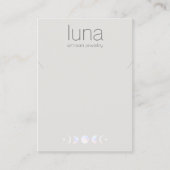 Carte De Visite Collier d'affichage de phase de lune Iridescente (Devant)