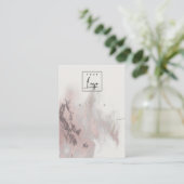 Carte De Visite Collier d'agate or rose Écran du logo (Debout devant)