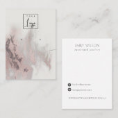 Carte De Visite Collier d'agate or rose Écran du logo (Devant / Derrière)