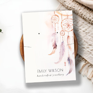 Carte De Visite Collier d'aquarelle Chic Boho Dreamcatcher