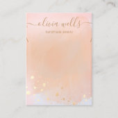 Carte De Visite Collier d'aquarelle en terre cuite or (Devant)