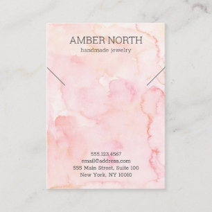 Carte De Visite Collier de bracelet couleur or rose simple