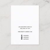 Carte De Visite Collier de bracelet moderne Bold Orange Font Busin (Dos)